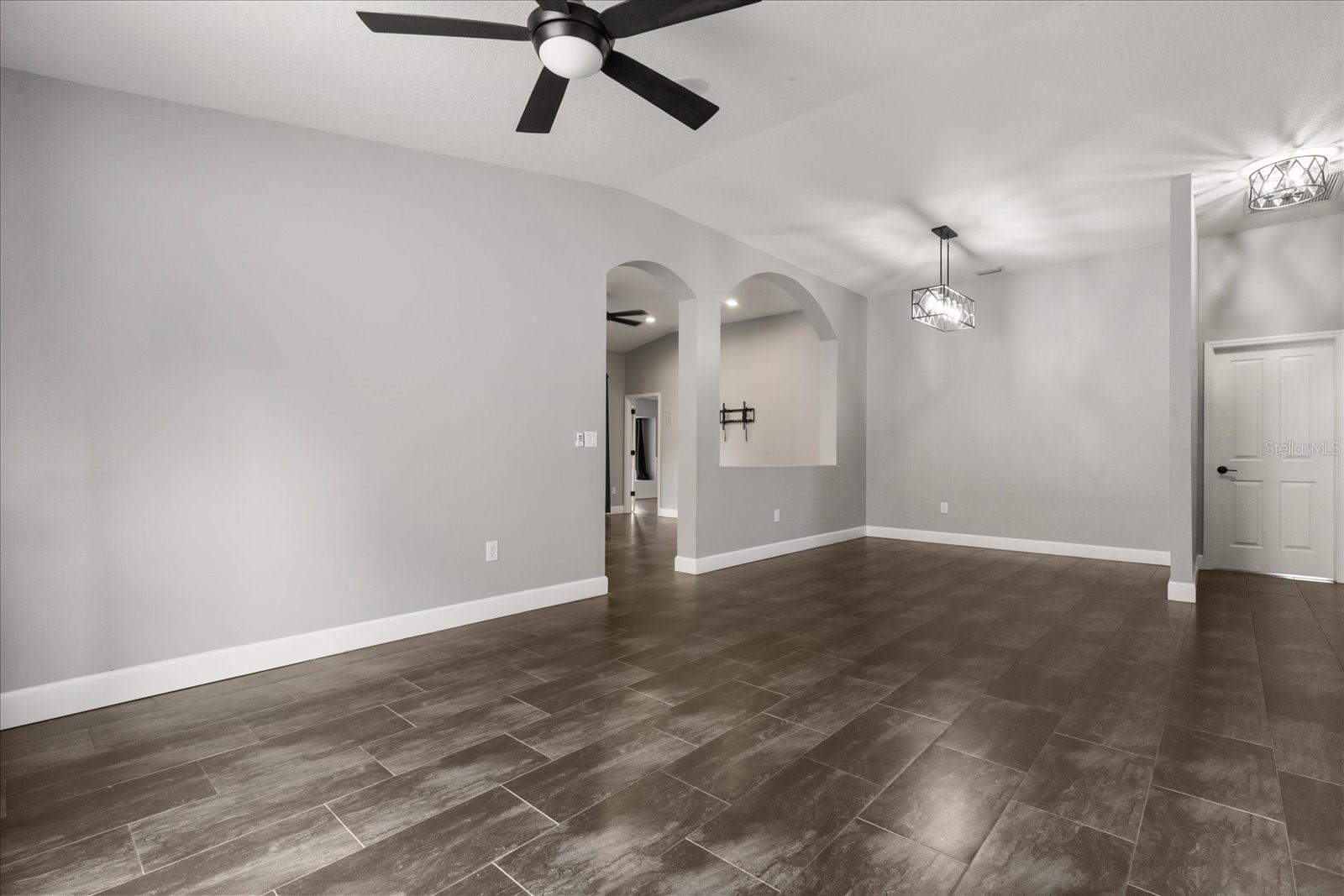 Upgraded light fixtures throughout, utilize this space to fit your needs