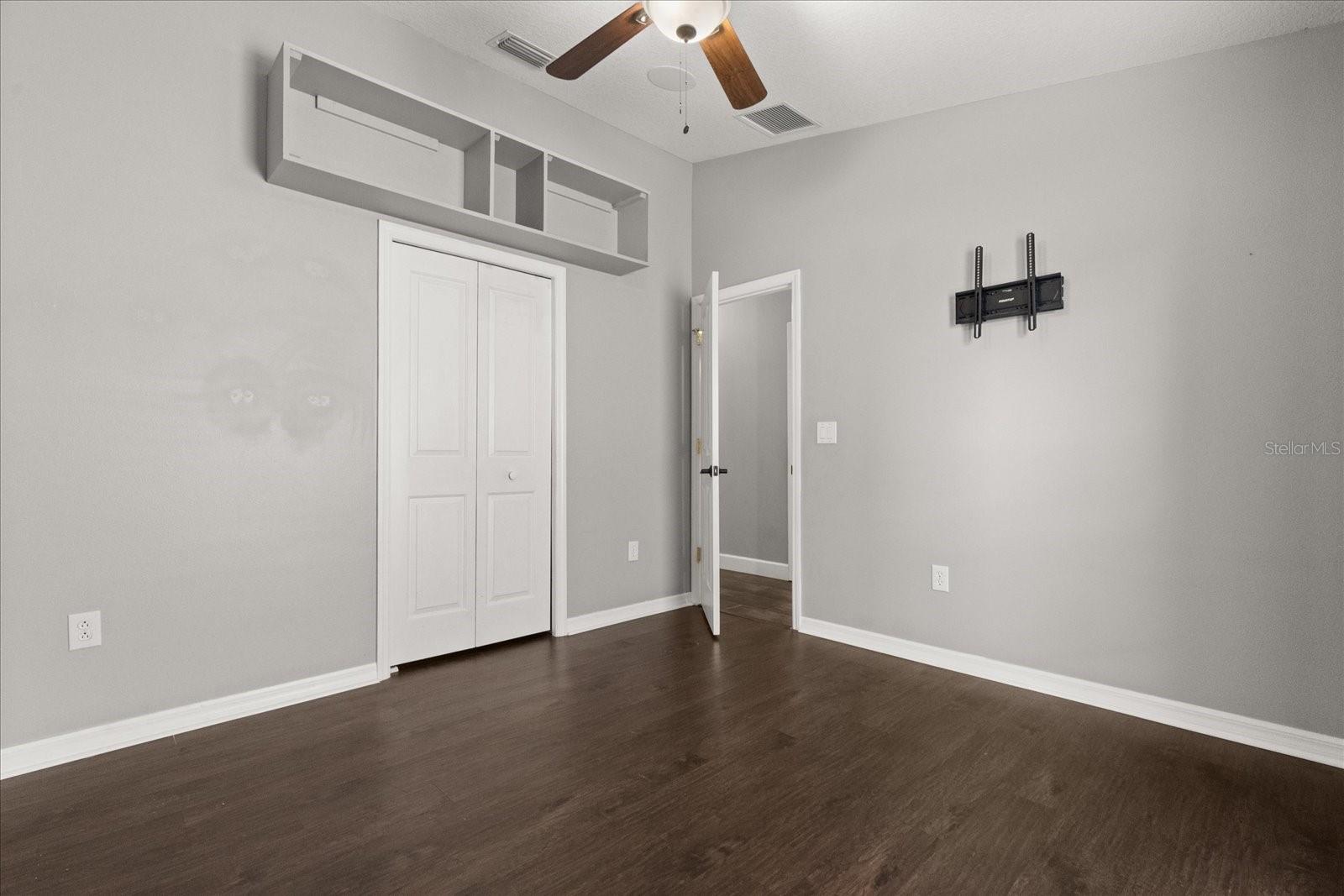 Second bedroom has ceiling fan