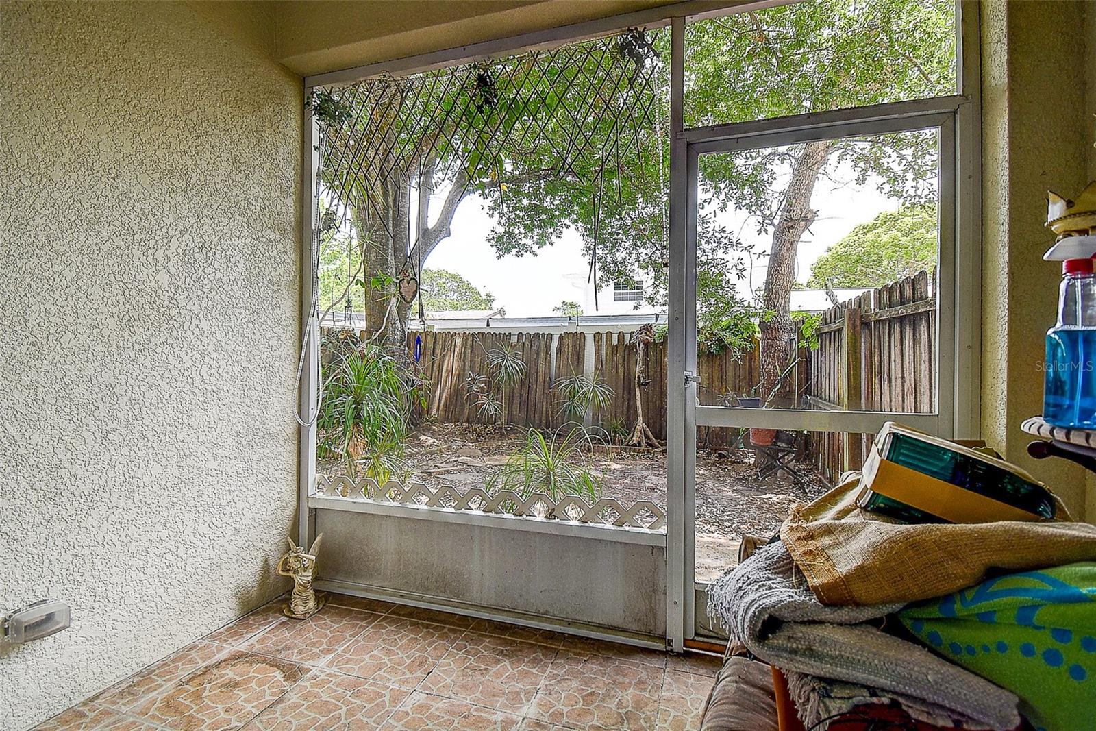 Screened in patio