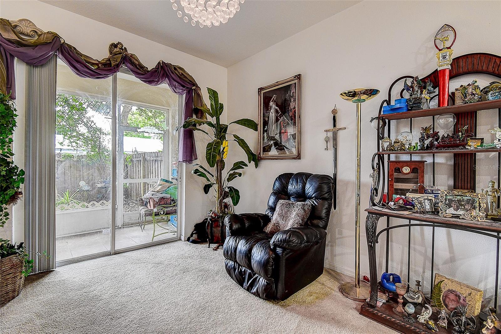 Sliding doors to back porch