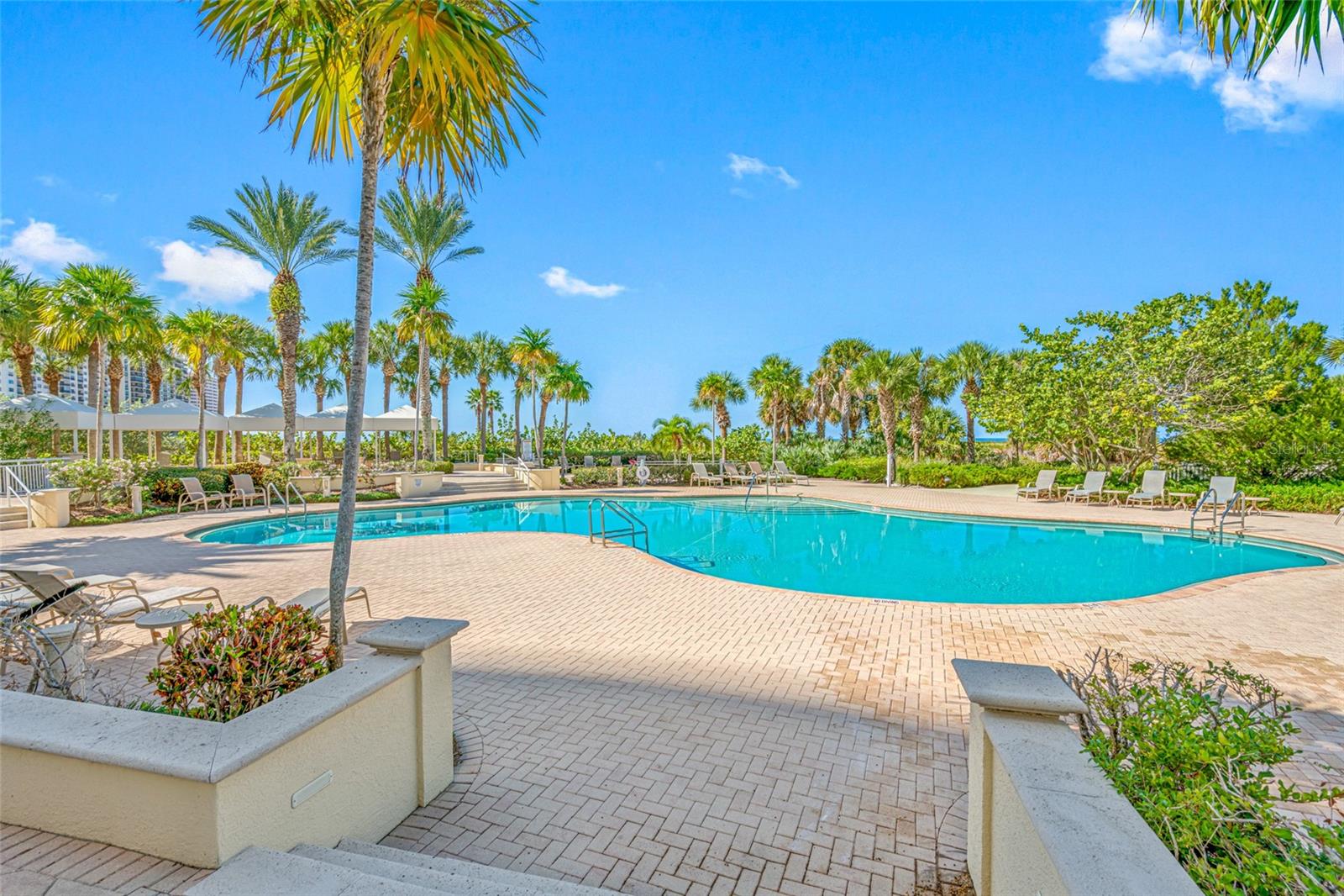 Pool Area with private boardwalk to the beach