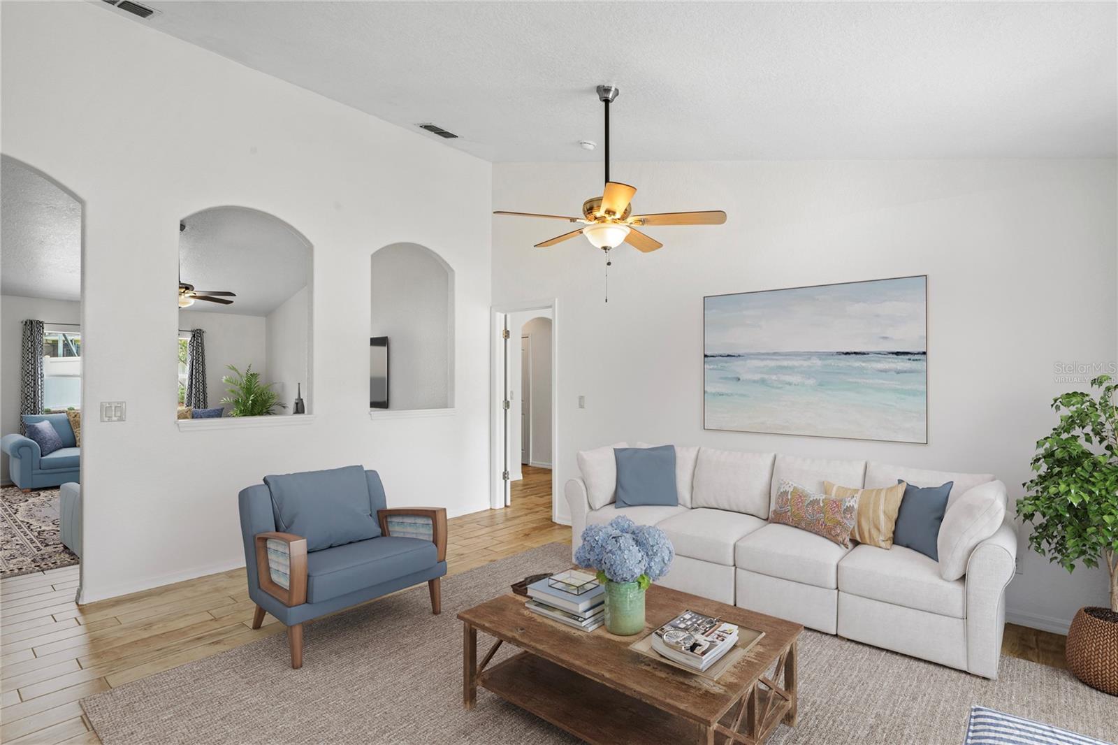 Virtually Staged Living Room