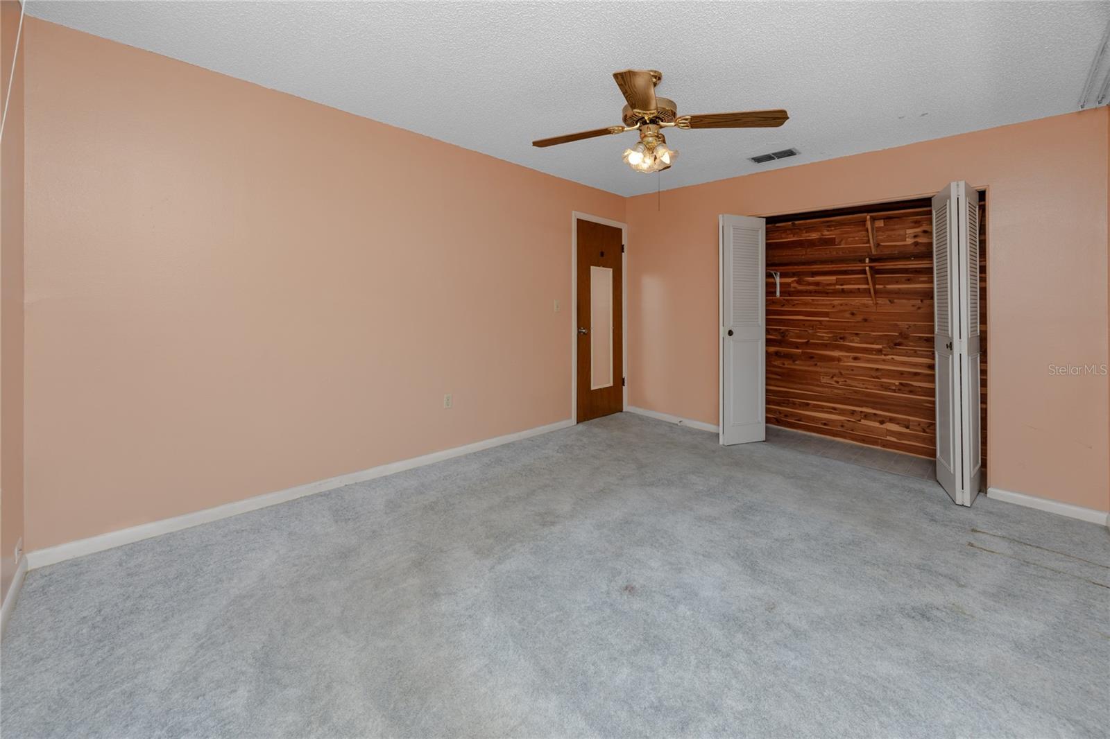 Main Bedroom with cedar wall closet