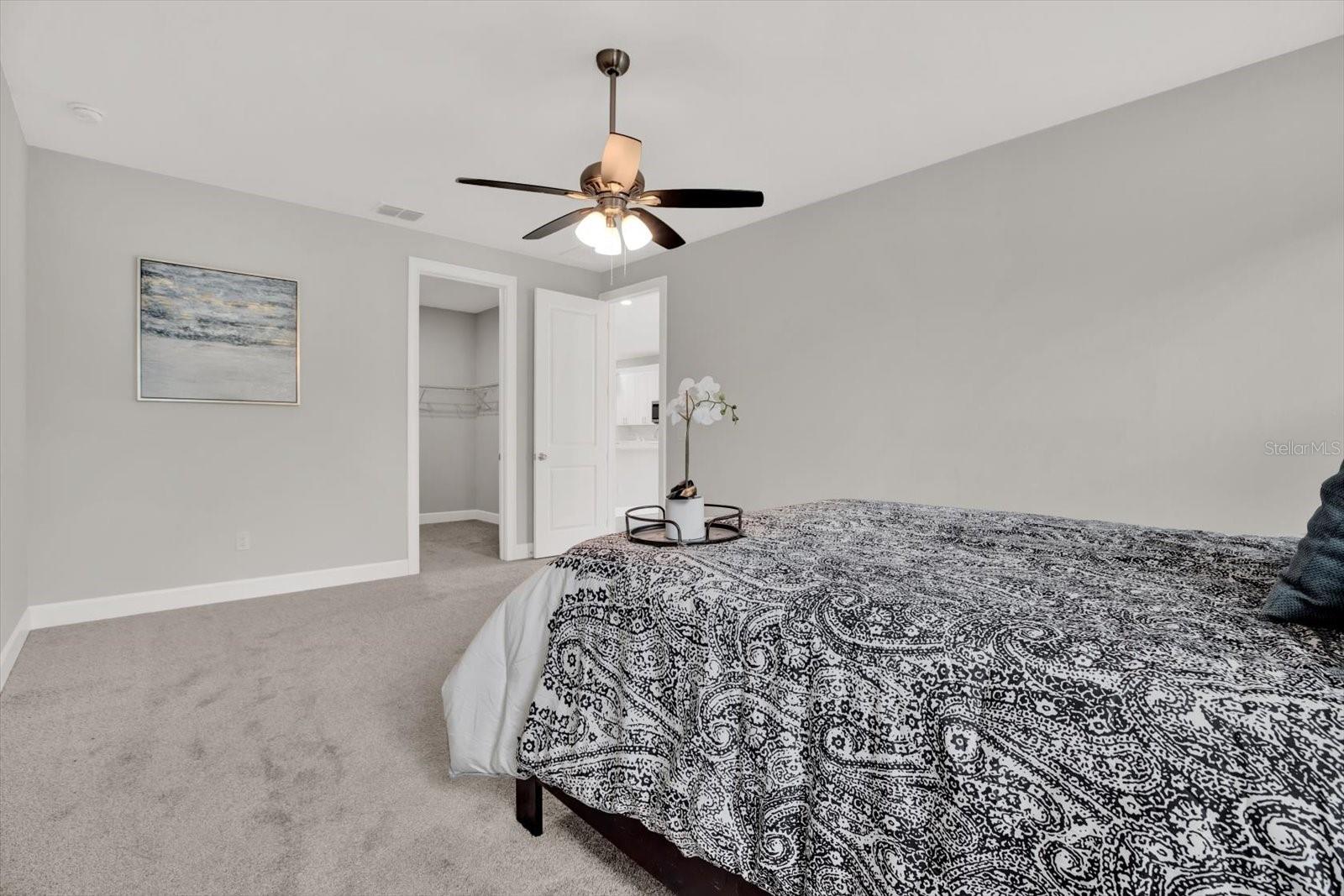 Spacious Primary bedroom with Walk-in Closet and EnSuite