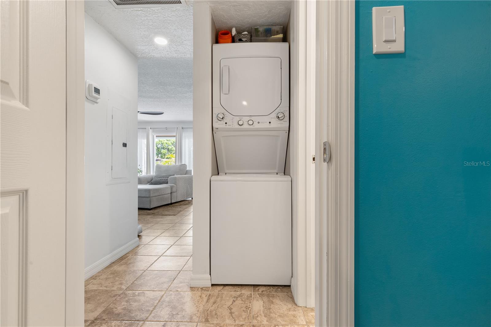 Washer/dryer for your convenience.