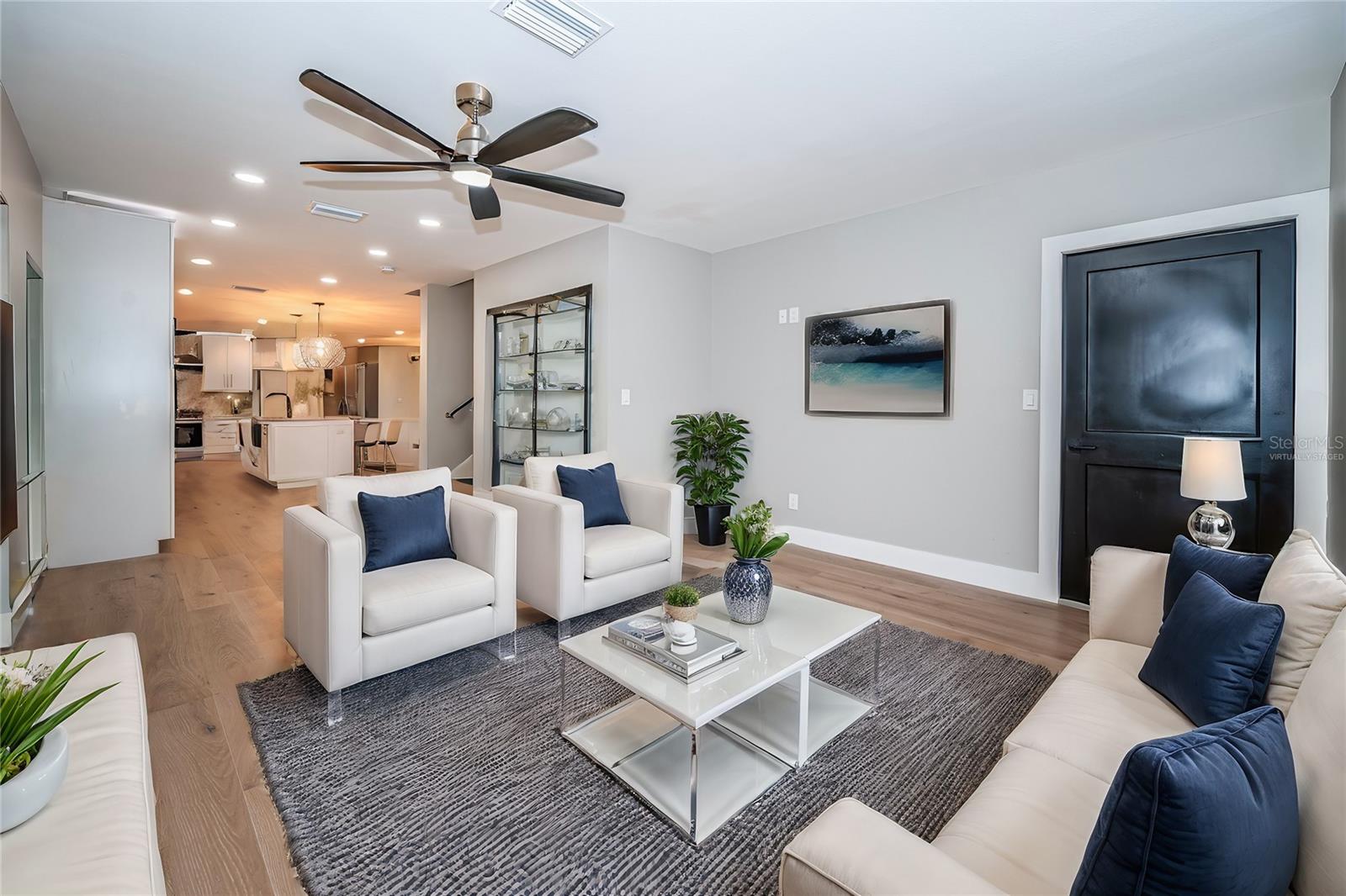Virtually staged Family room