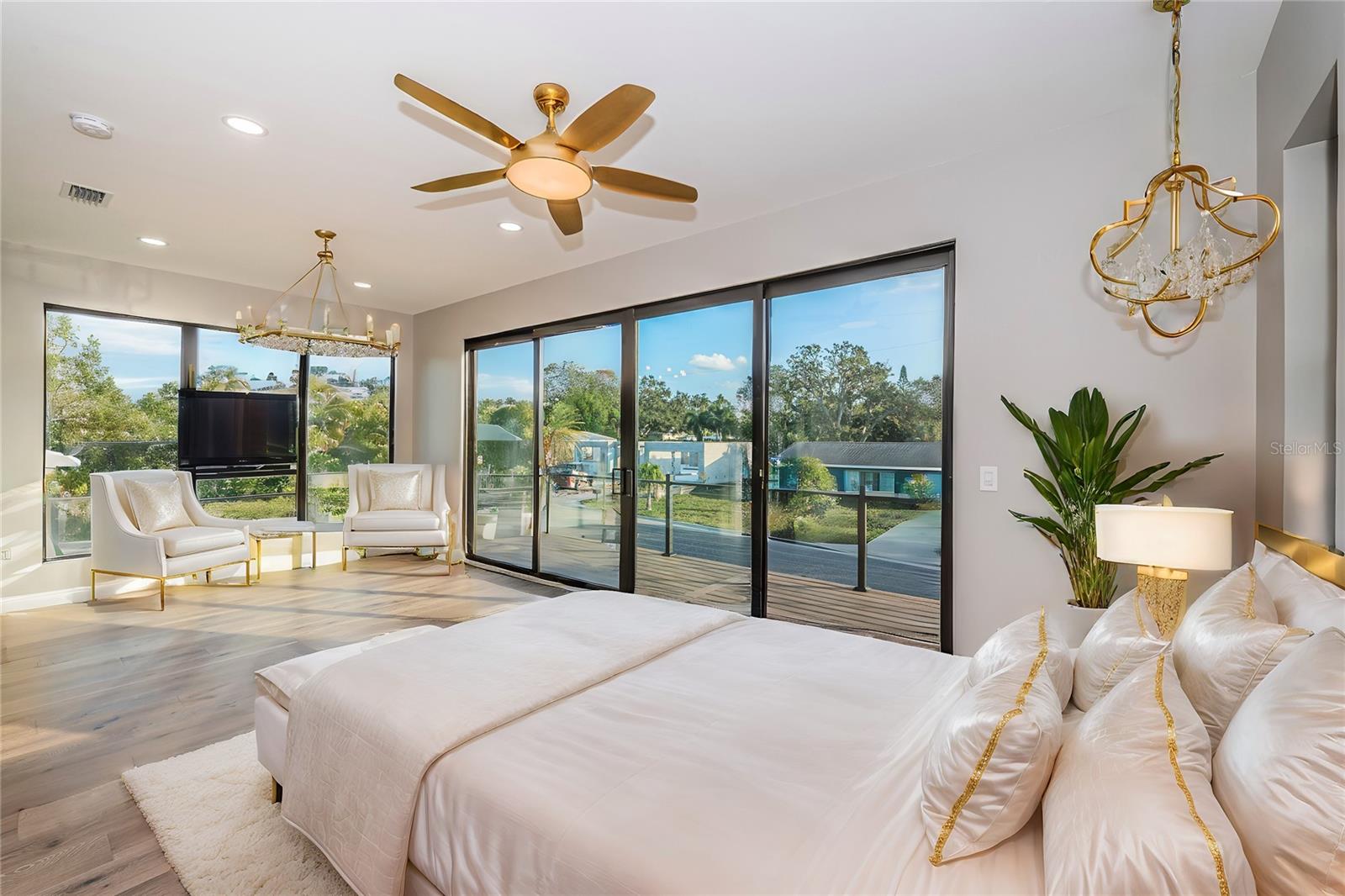 Upper Level Primary Suite with Private Balcony