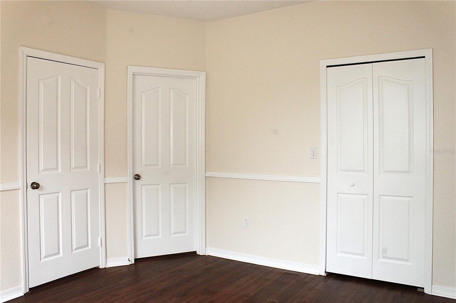 Middle Door is To Hall Bath