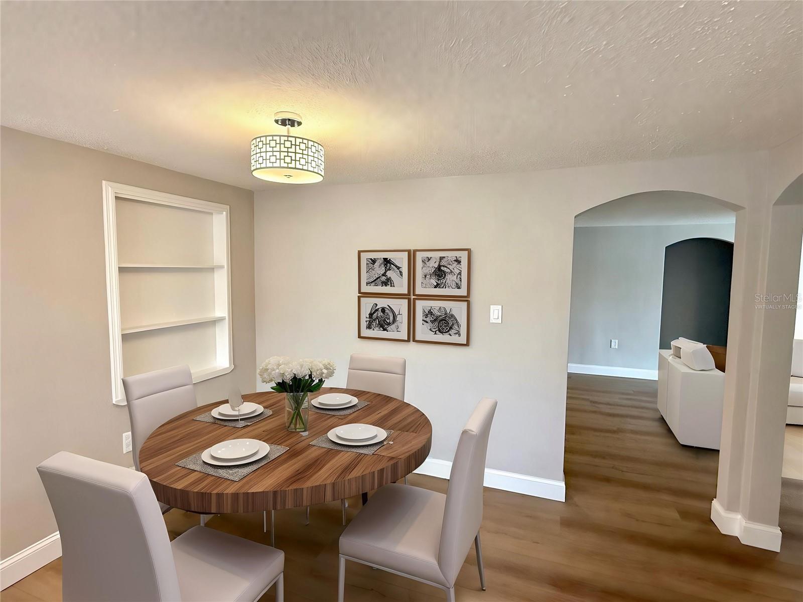 Virtually Staged Dining room.