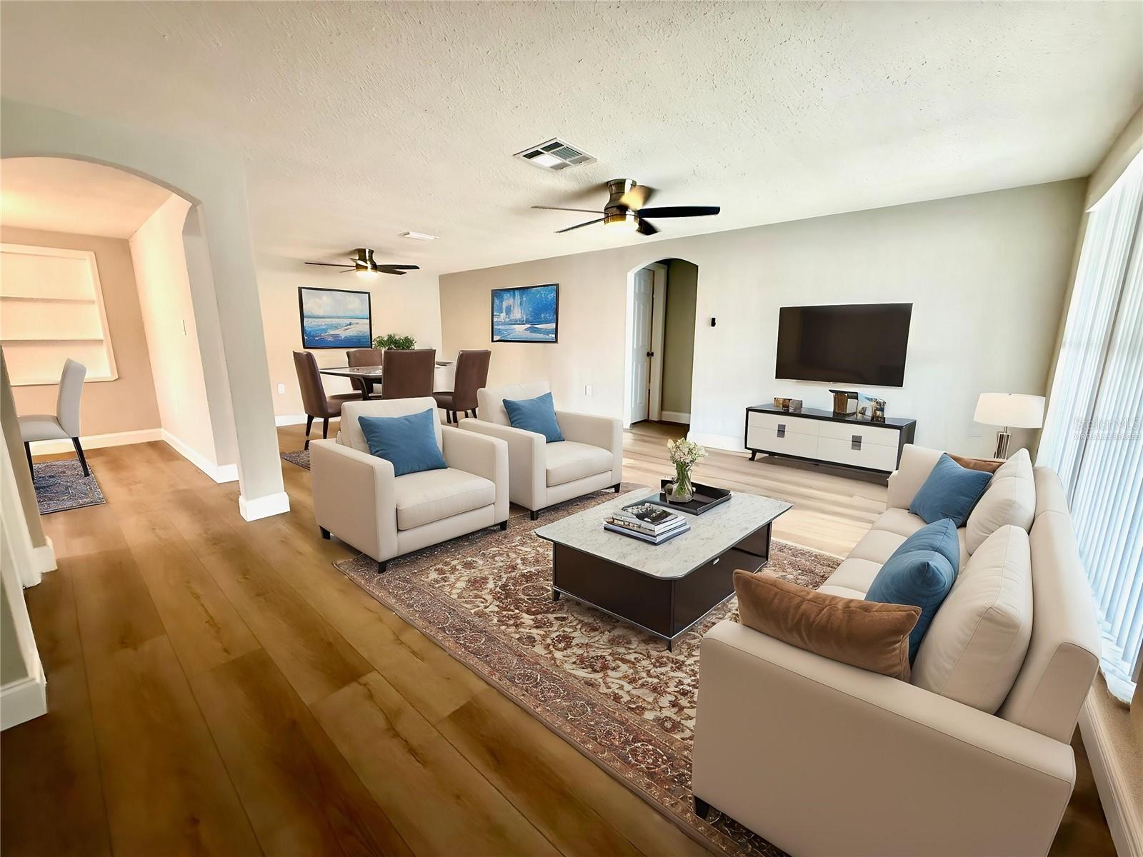Virtually Staged Living Room