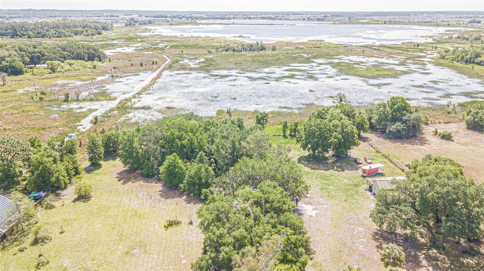 rear yard and lake