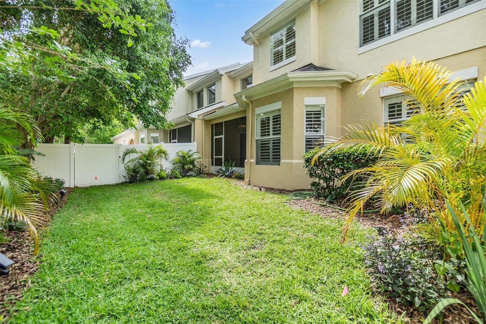 spacious yard