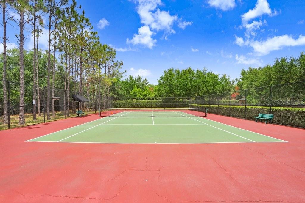 Community tennis court.