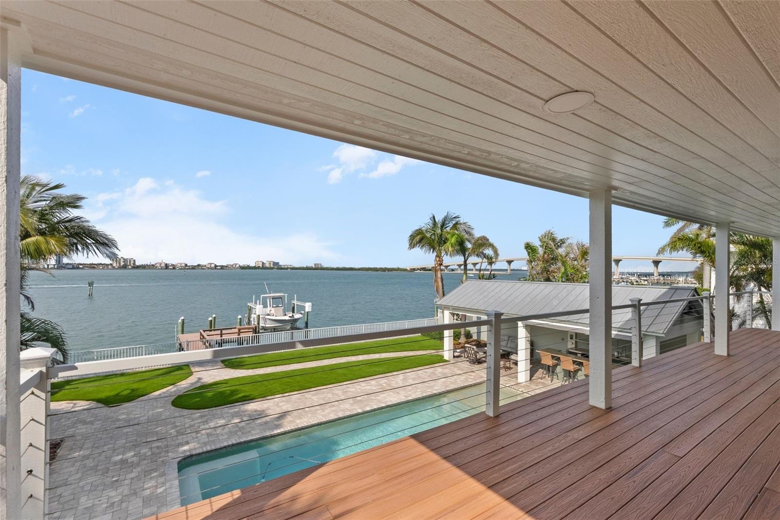 Deck off main living level.