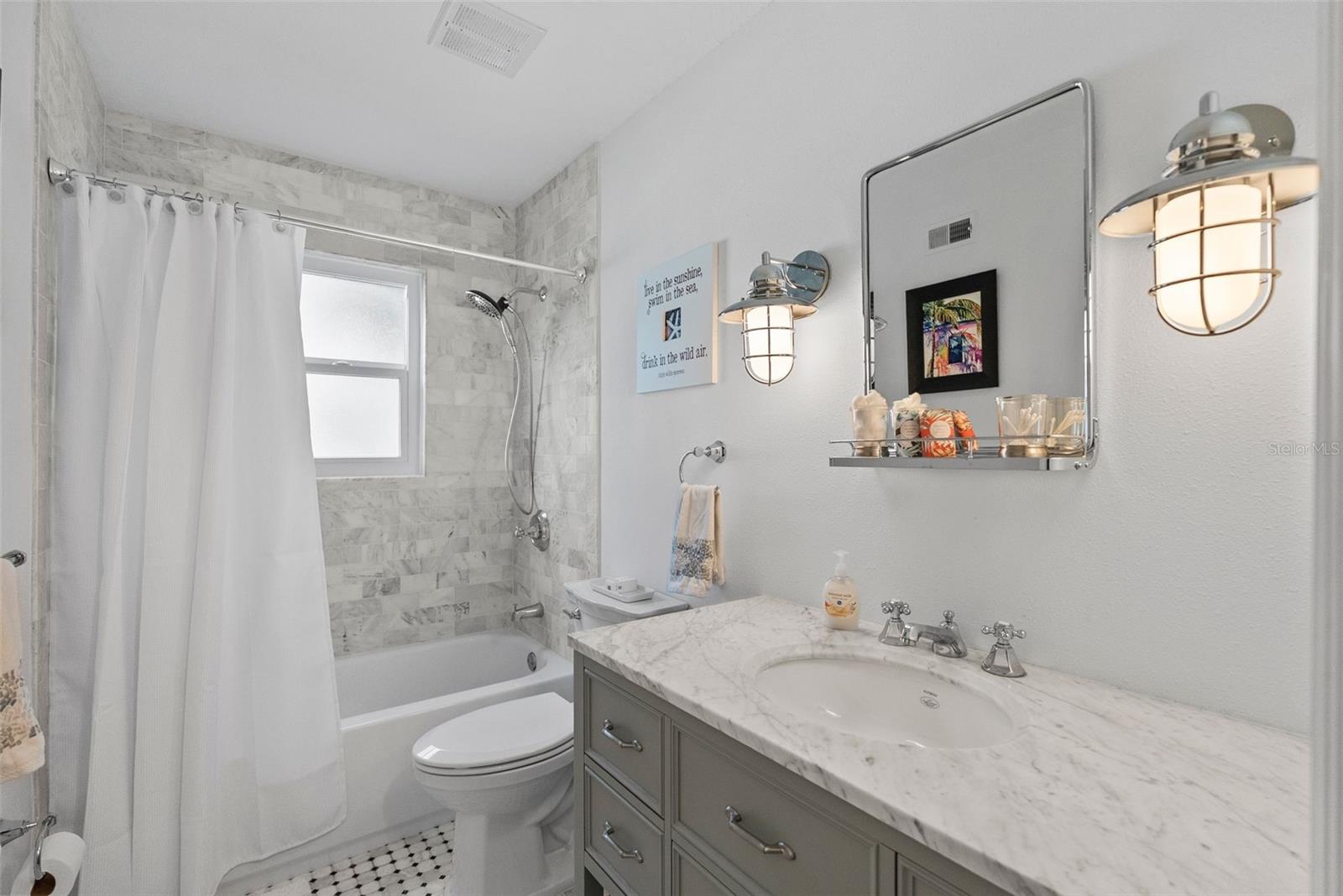 Stunning bath on main living level.