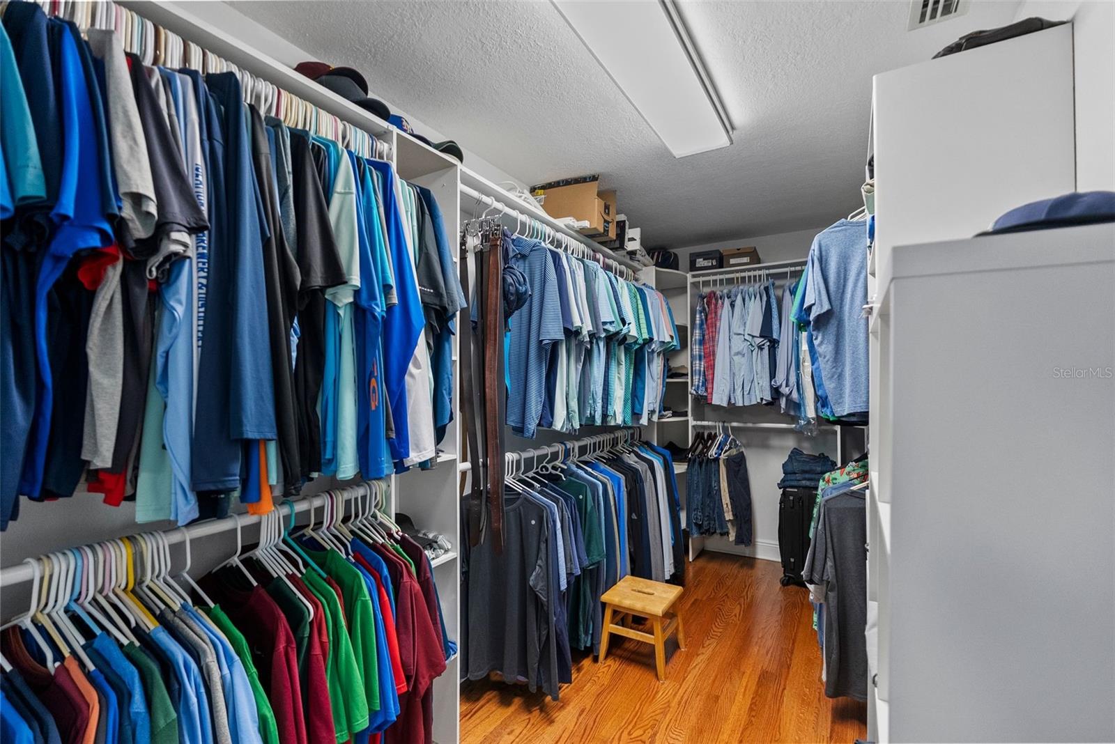 One two large walk in closets. Second closet not pictured.