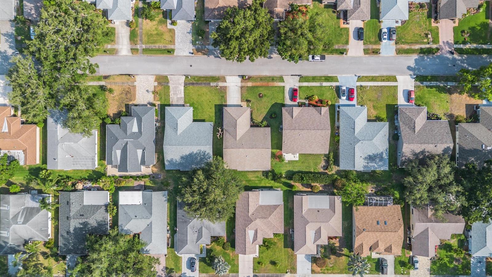 Aerial view of the subdivision.