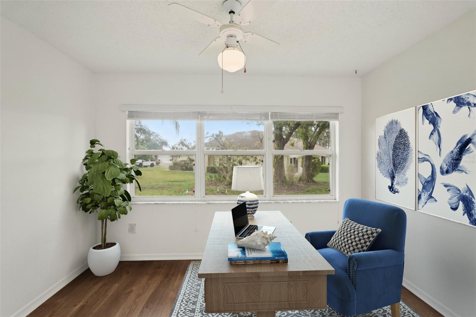virtually staged home office