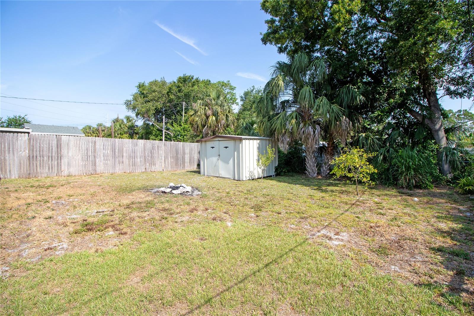 Large fenced yard