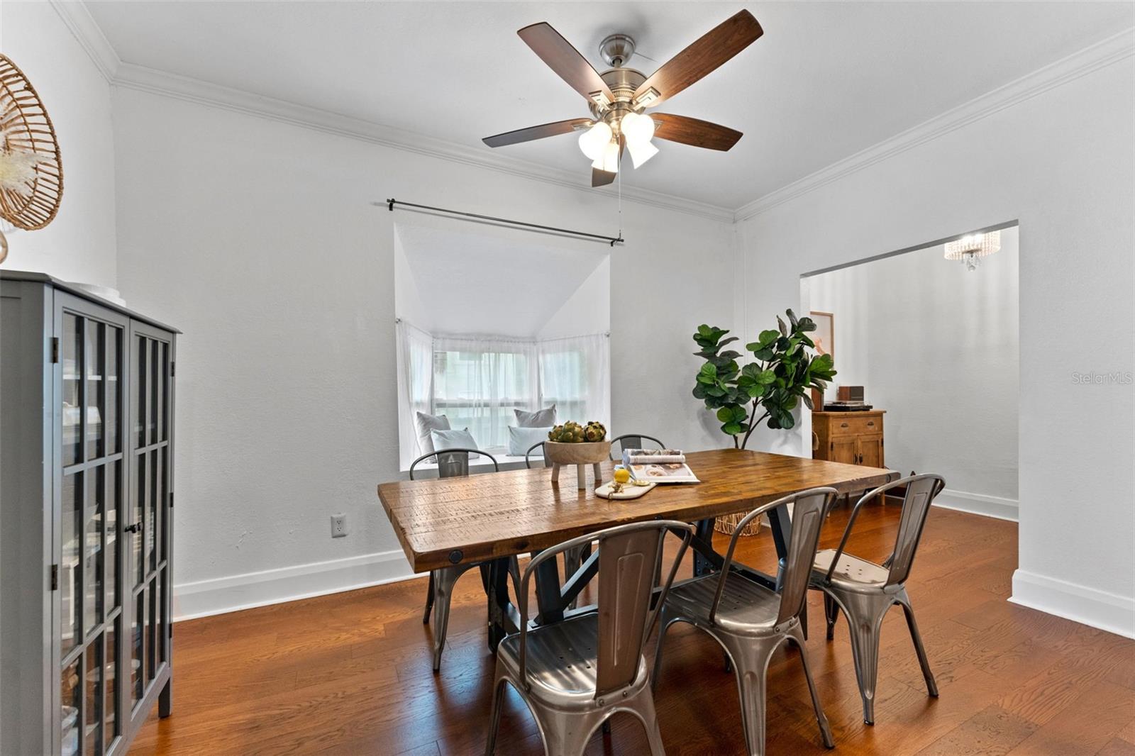 Dining Room with beautiful bay window