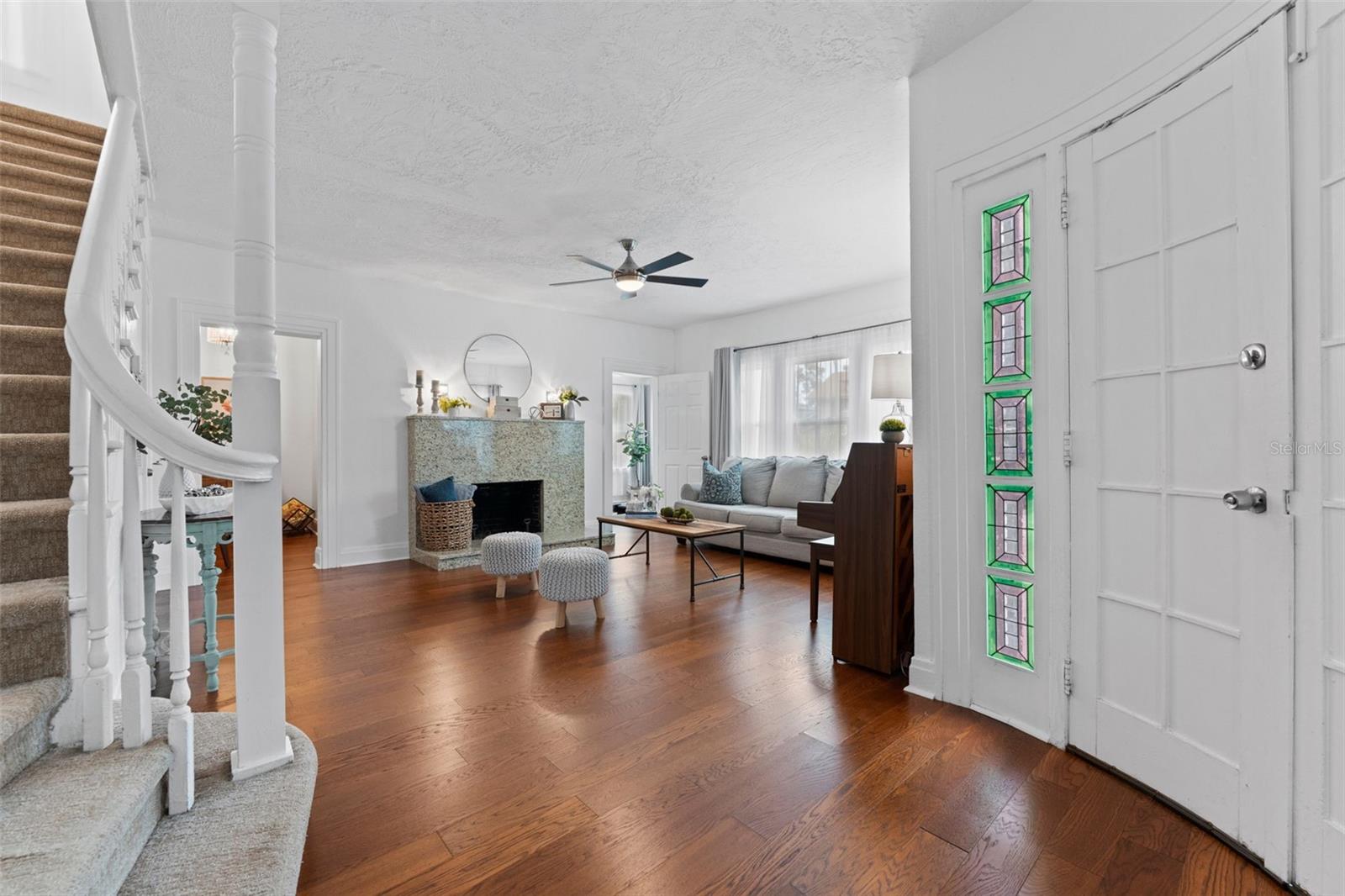 Unique details, glossy floors and modern updates