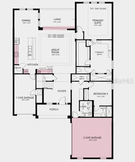 Structural options added include: Tray ceilings, courtyard to garage gourmet kitchen, outdoor kitchen rough-in on the lanai, and wet bar to the great room.