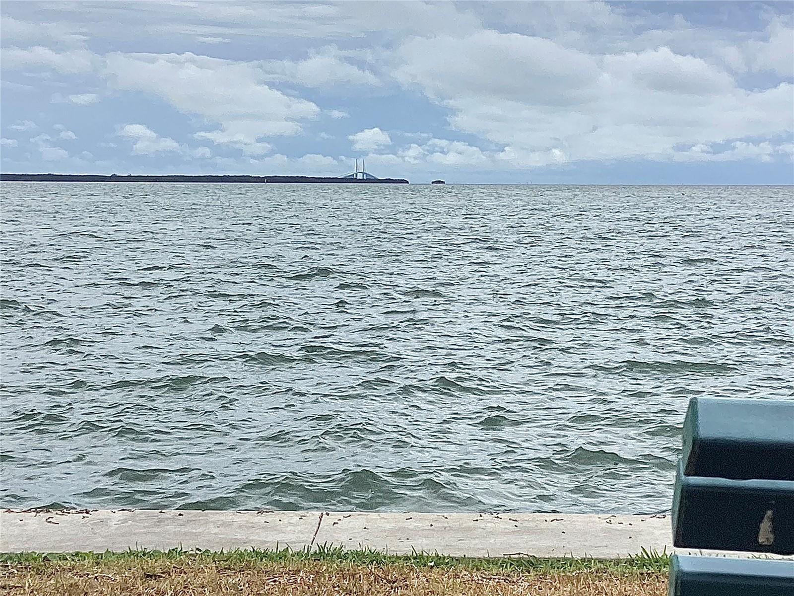 Skyway bridge in the background