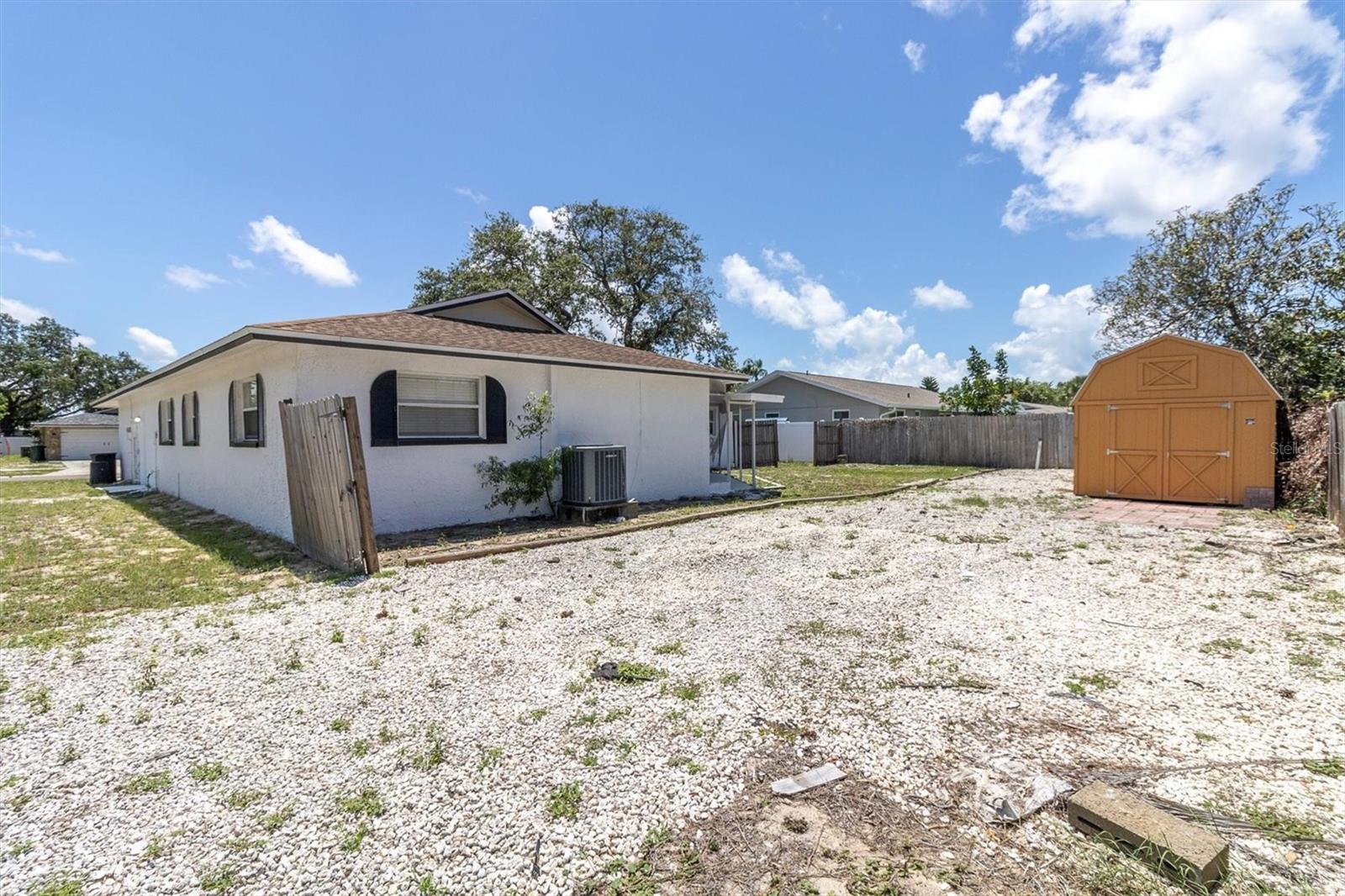 spacious yard
