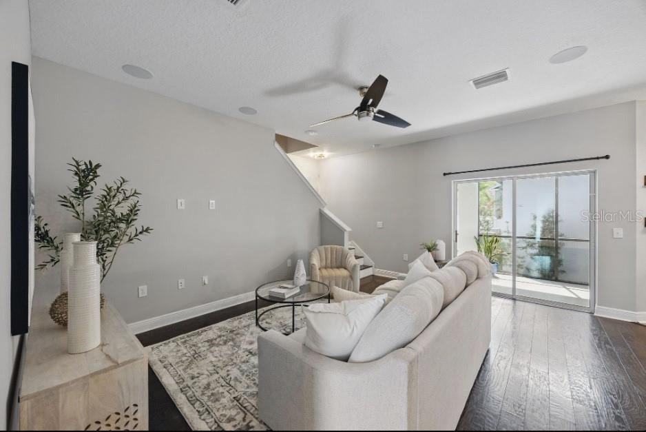 Family Room can accomodate large sectional