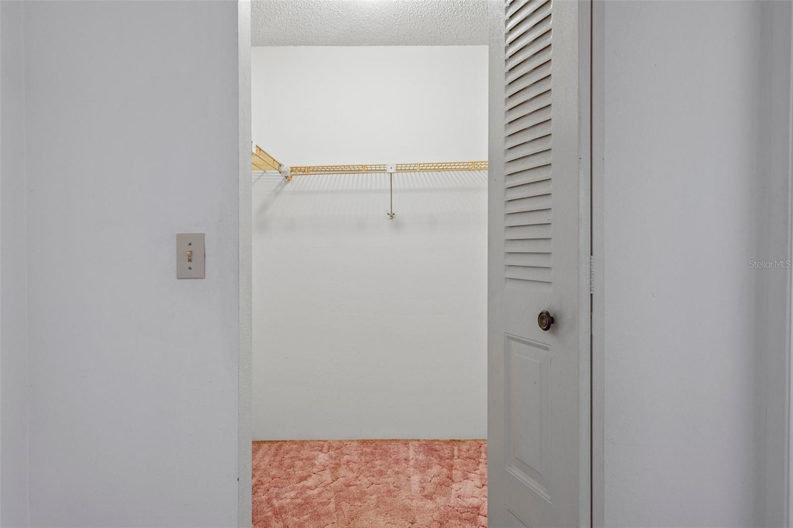WALK-IN CLOSET WITH DOOR, MAIN BEDROOM