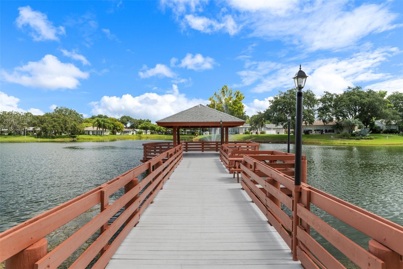 PIER AND GAZEBO ON LAKE