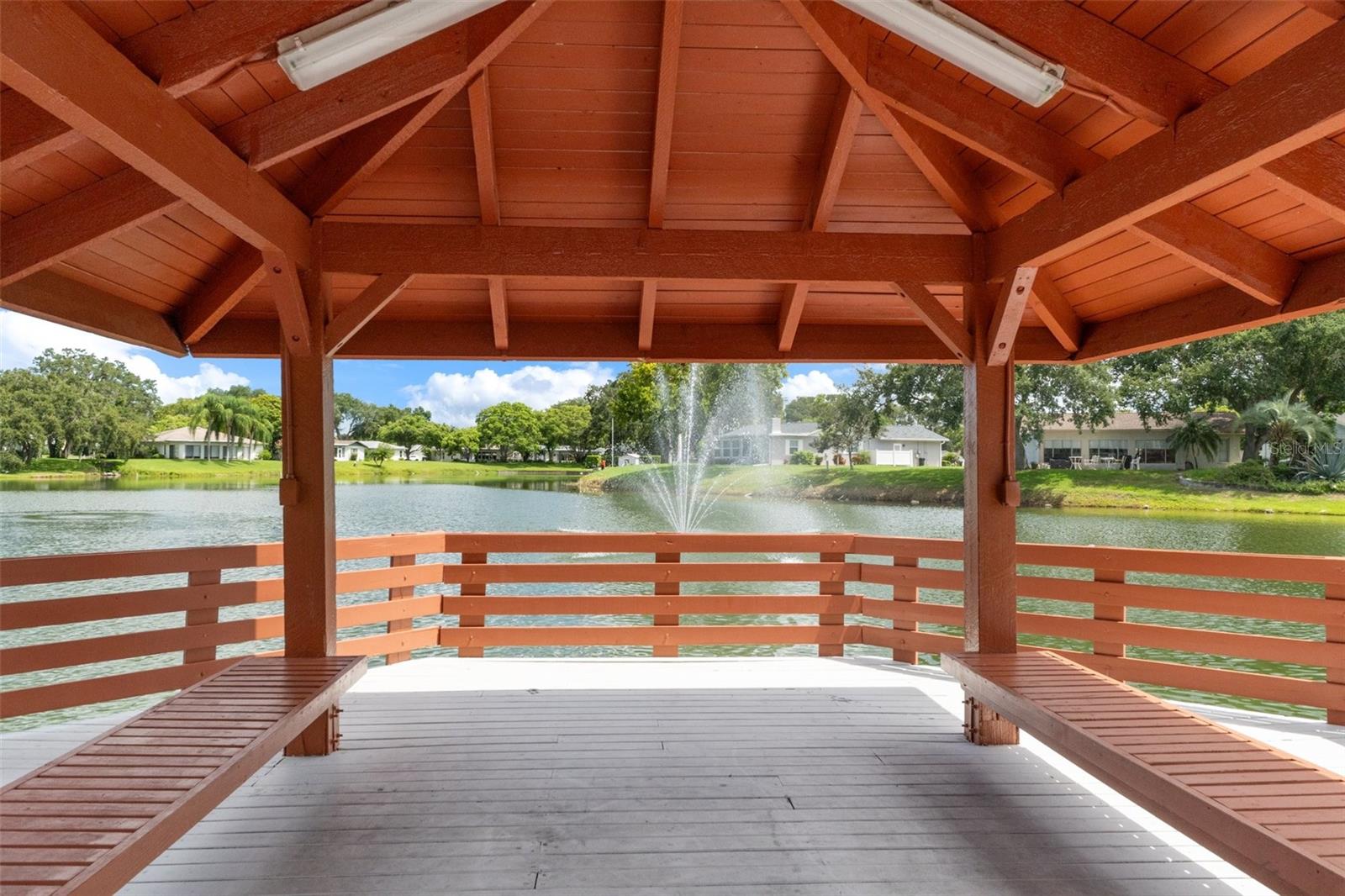 GAZEBO AND FOUNTAIN VIEW