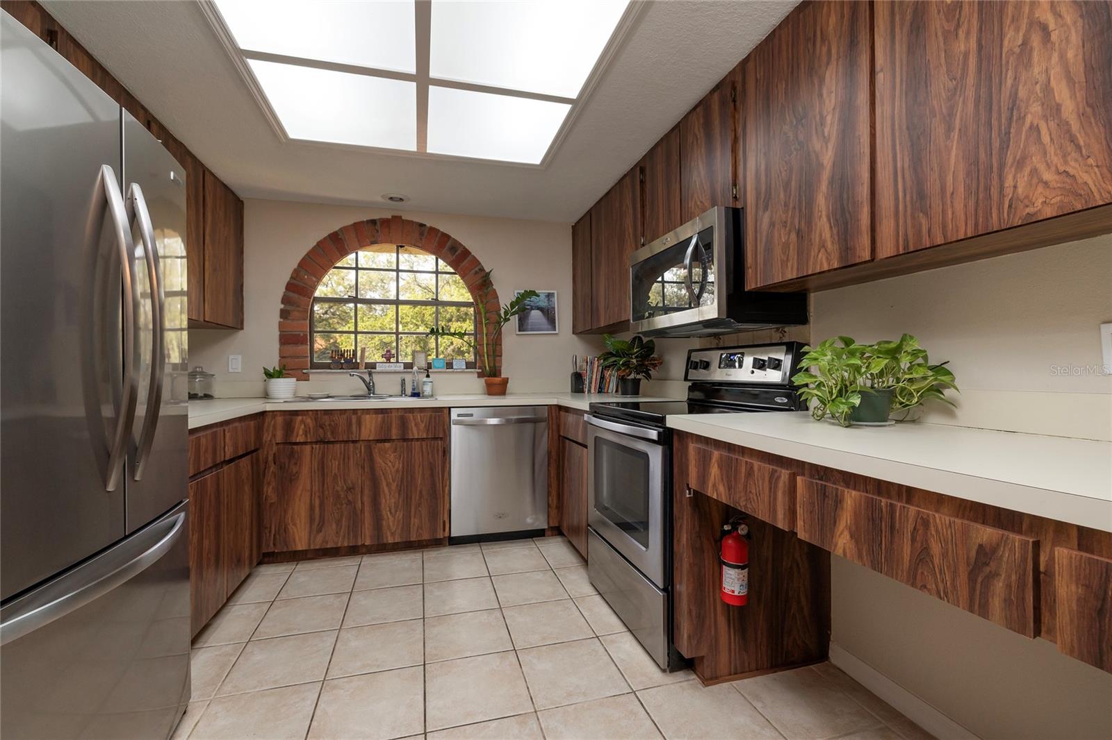 Kitchen with SS appliances