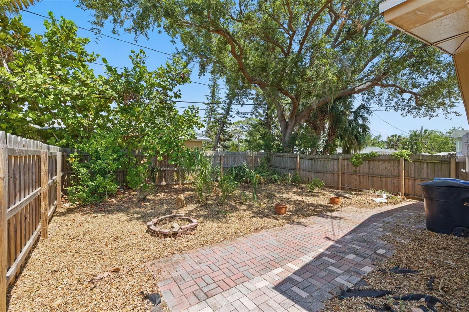 Paver Walkway and Firepit.