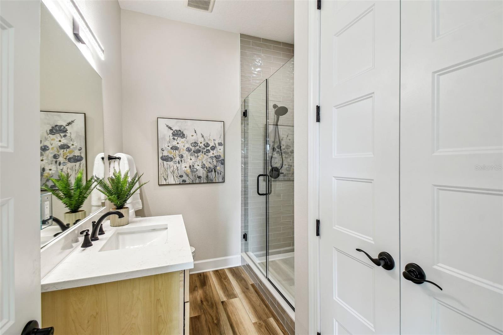 Bedroom 4 ensuite bathroom with walk-in shower