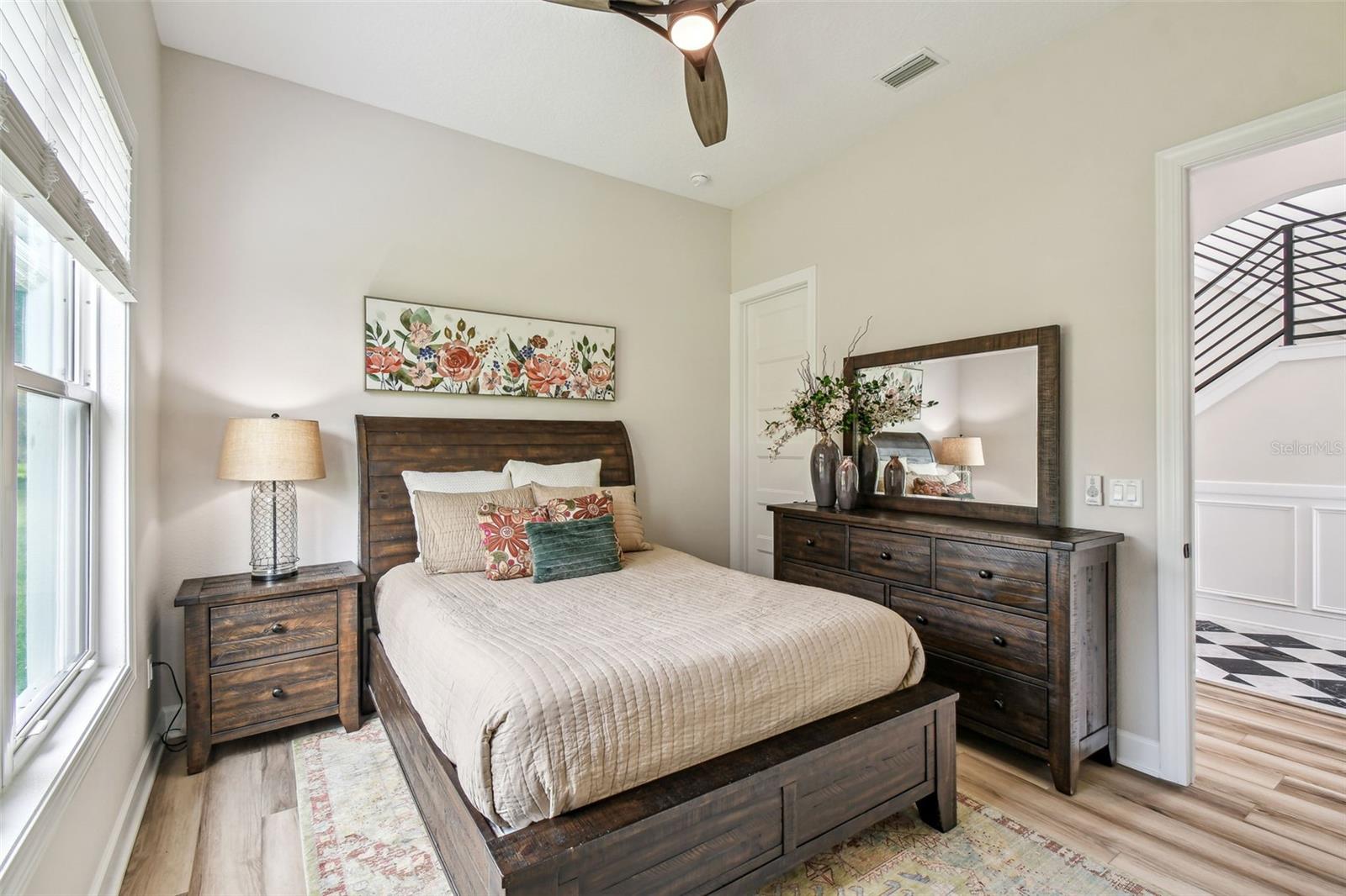 Bedroom 5 on 1st floor with walk-in closet