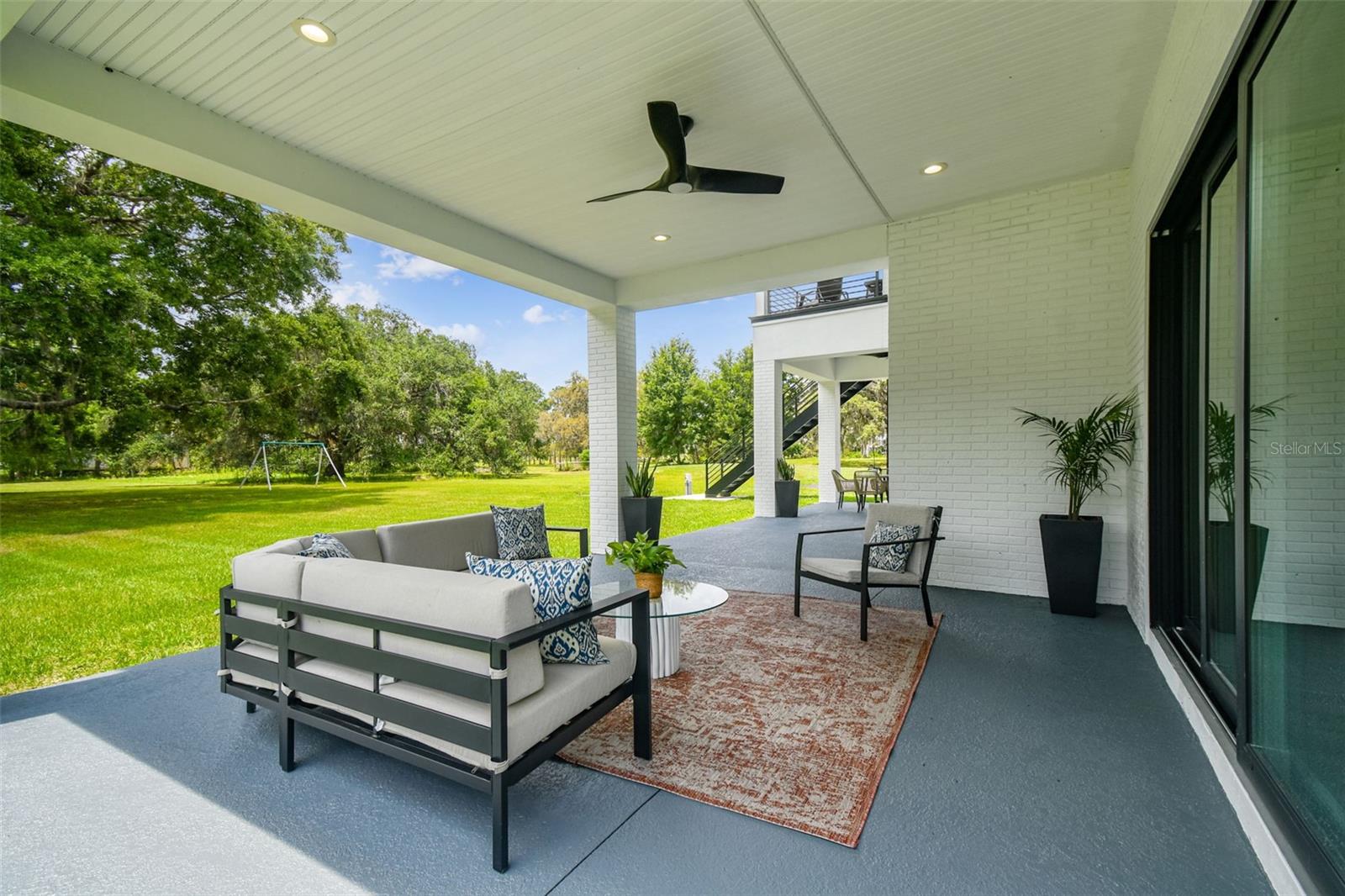 View of Patio under Bedroom 2 Balcony