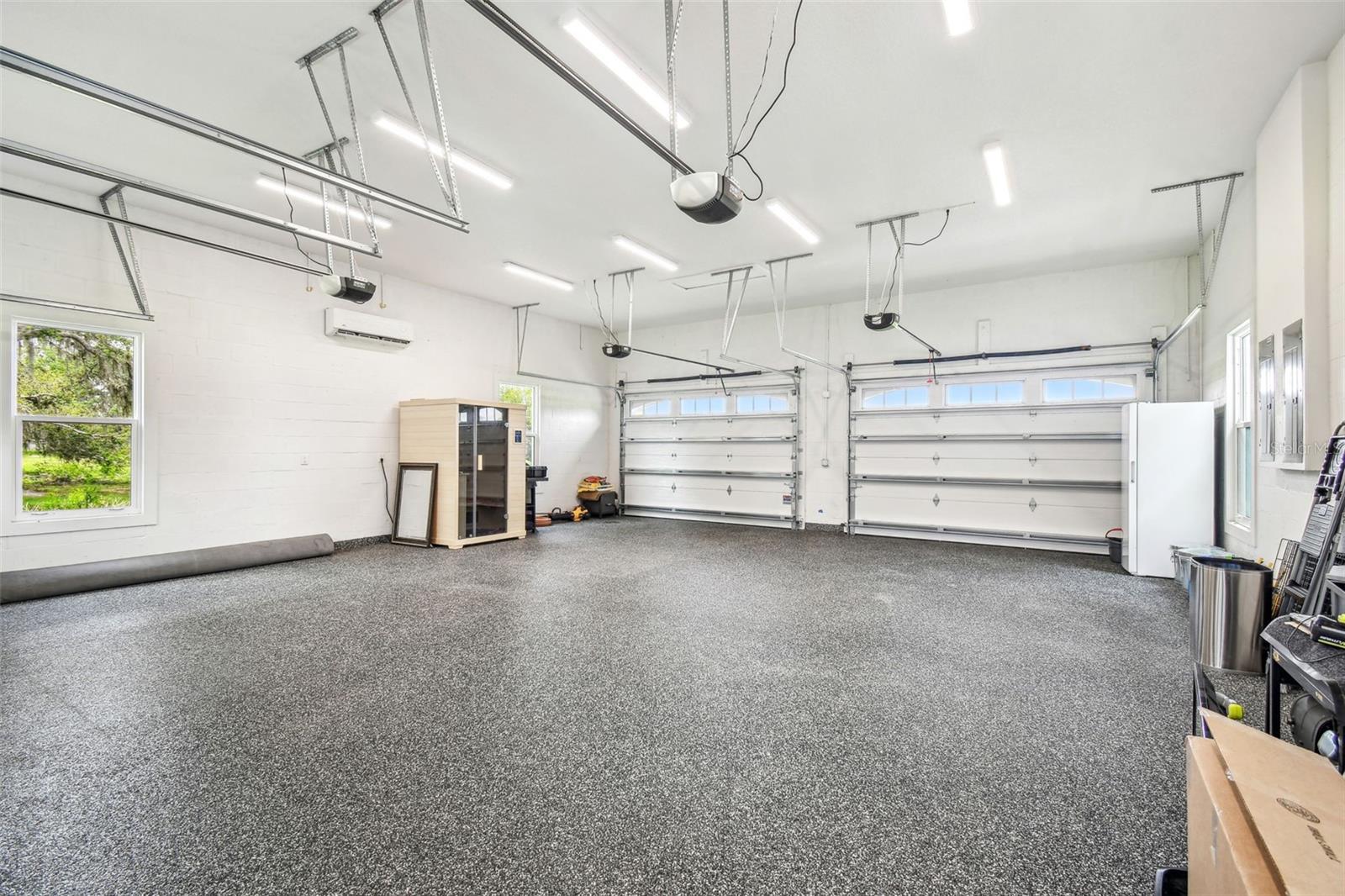 Oversized 4 car Garage