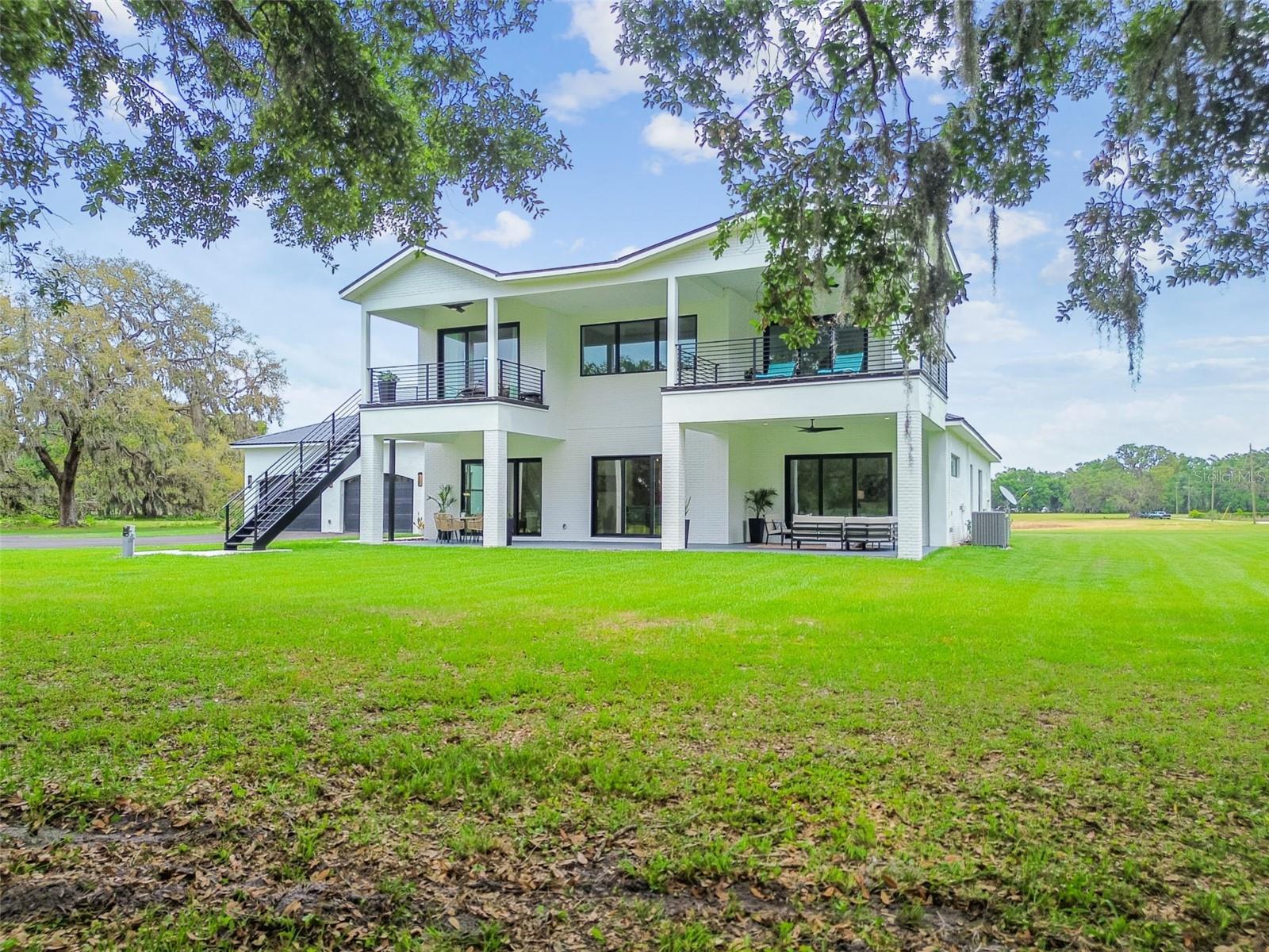 Rear view of home