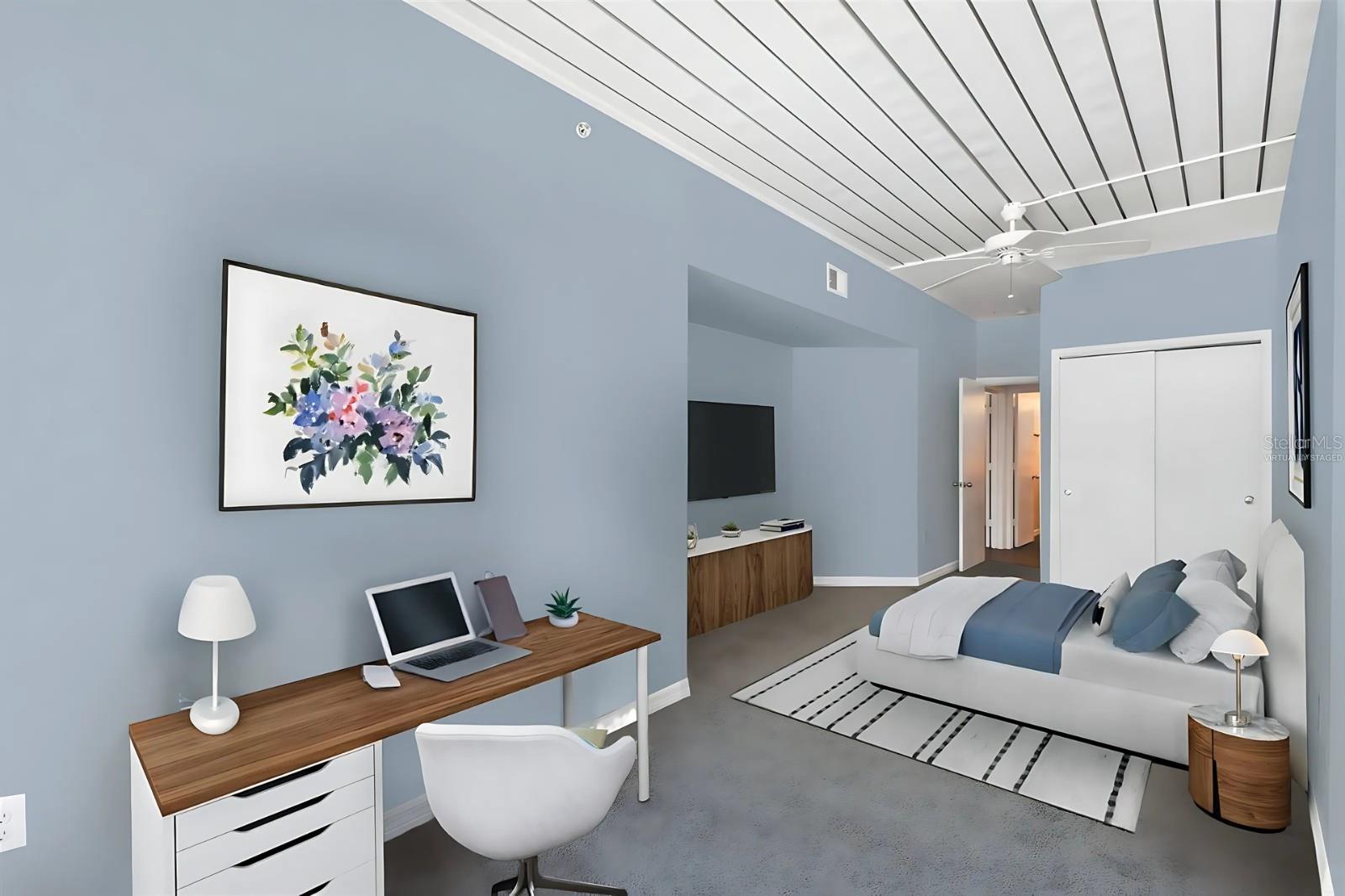 Virtually Staged bedroom