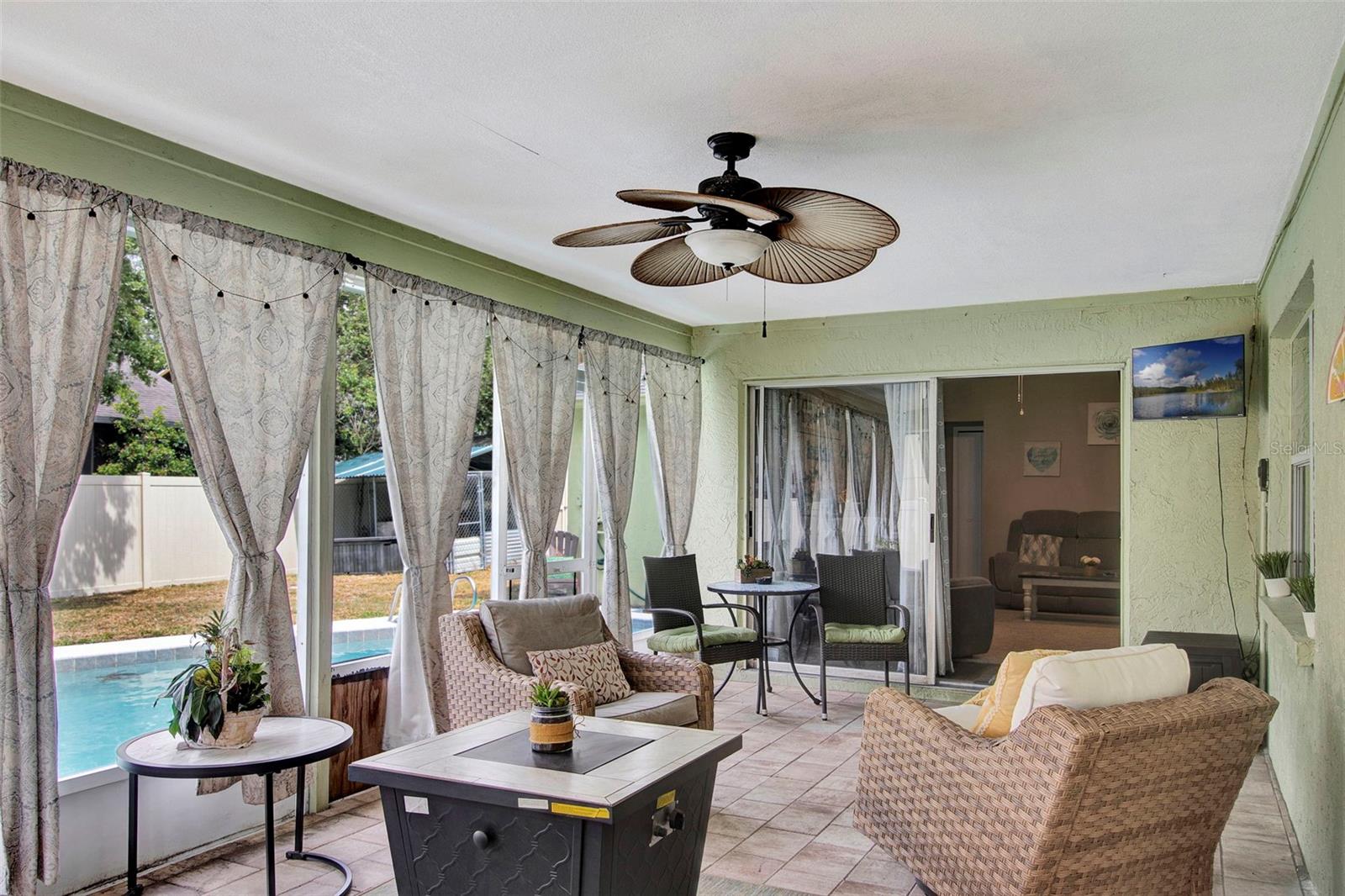 Screened-in patio
