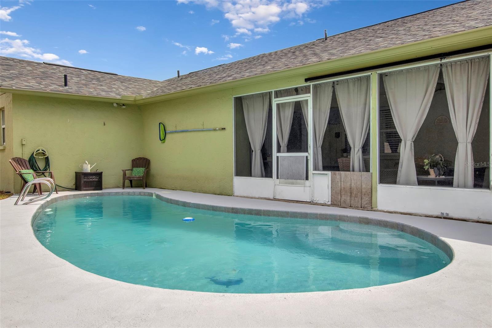 Back of home and pool