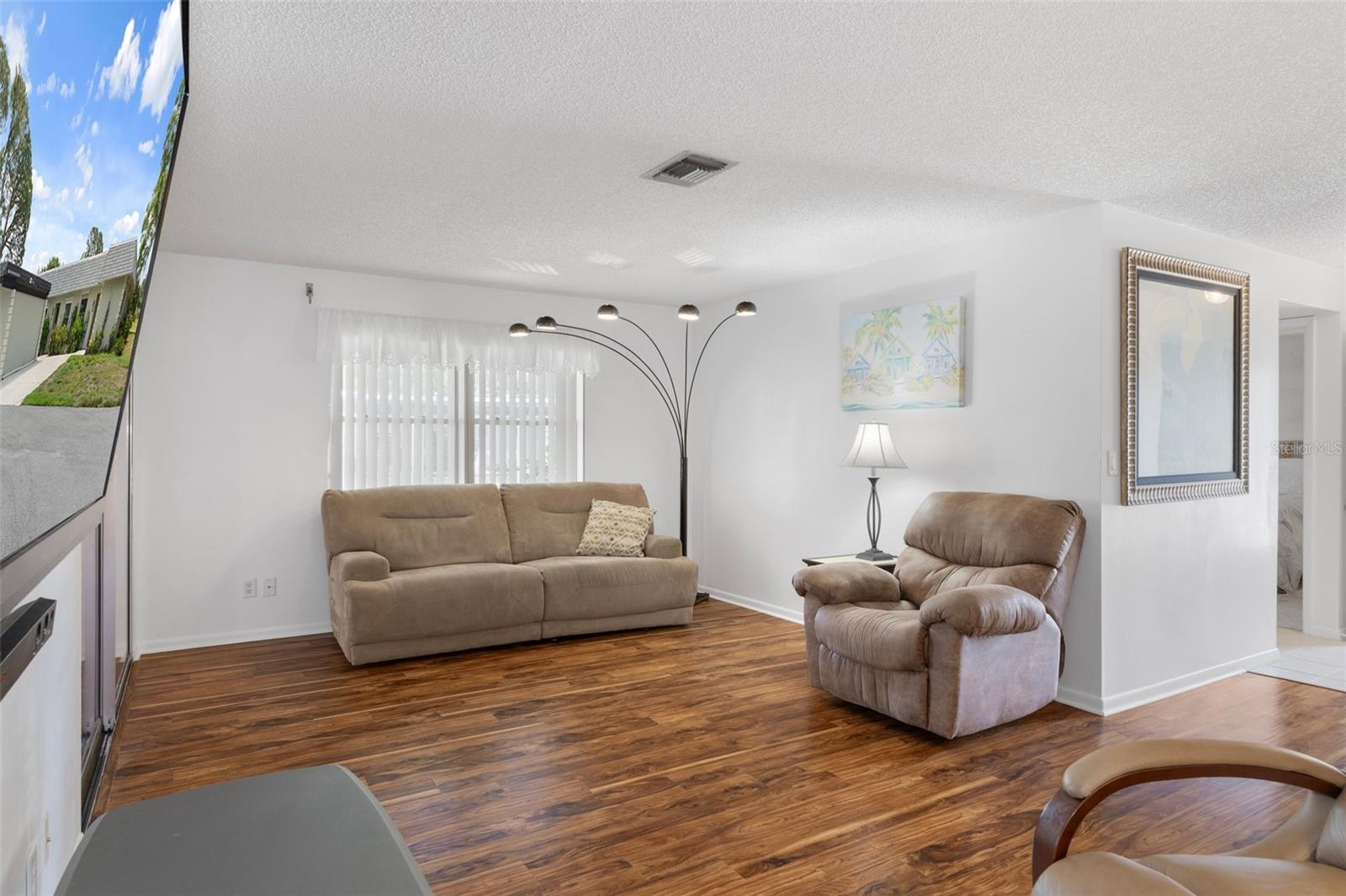 Living Room with Laminate Flooring