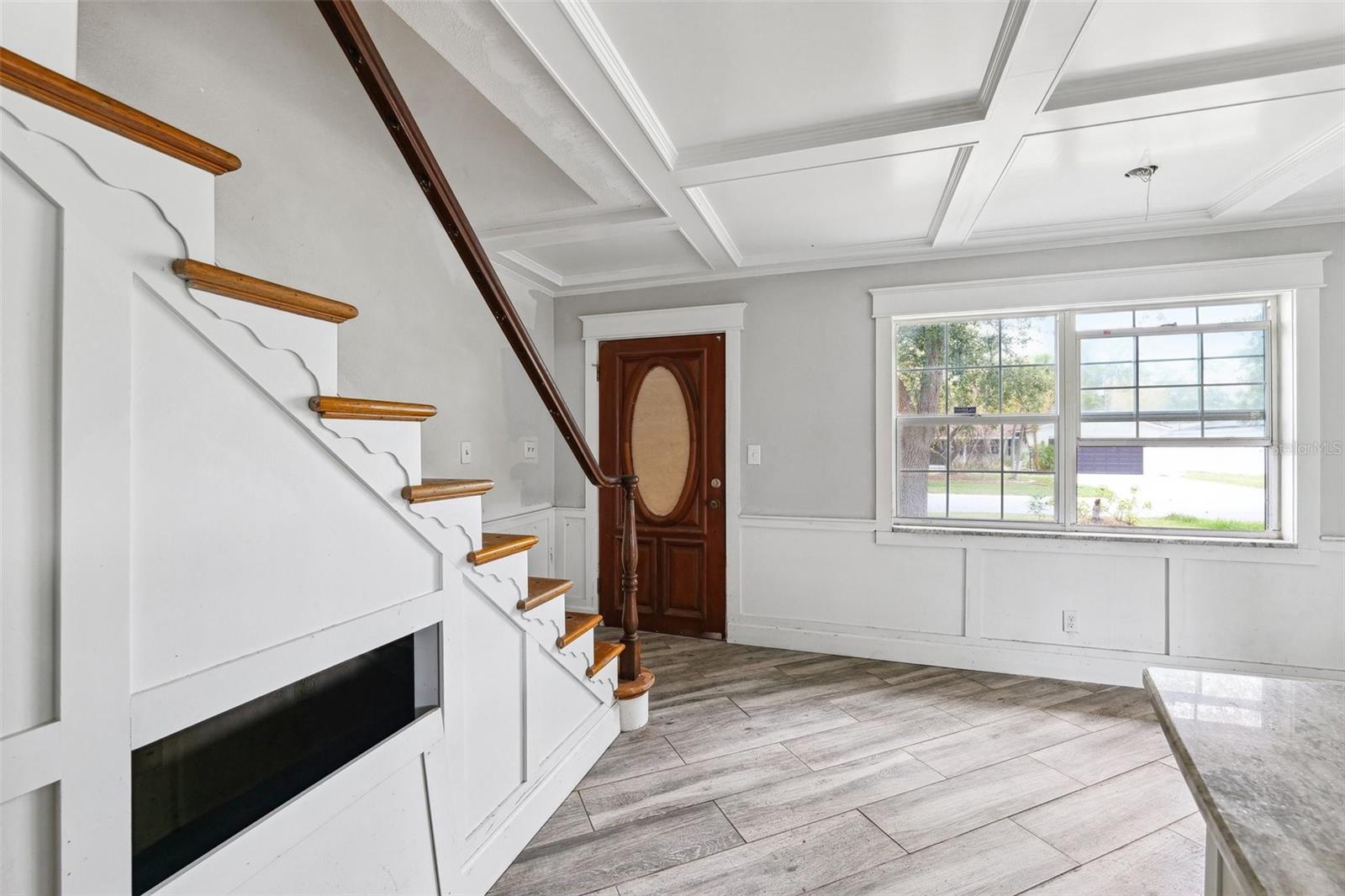 Entryway and in kitchen dining area