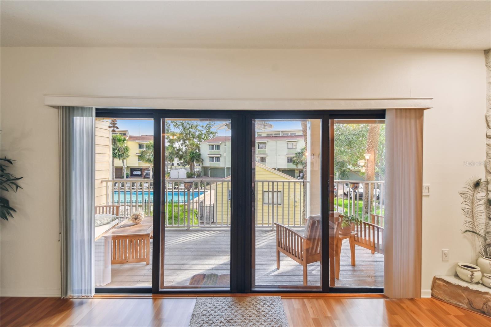 Hurricane rated sliders and windows on all 3 levels.