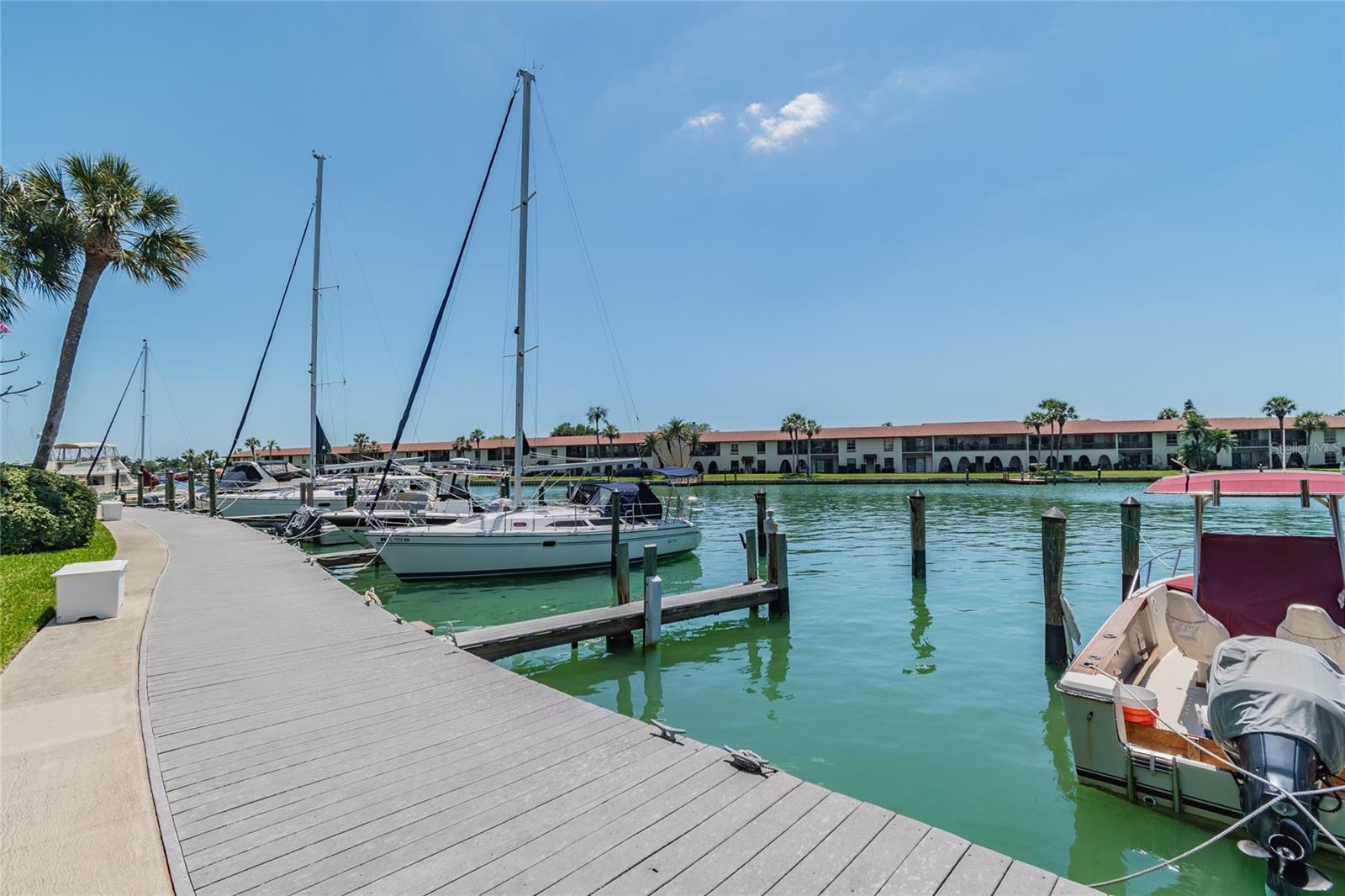 The marina is just steps away...