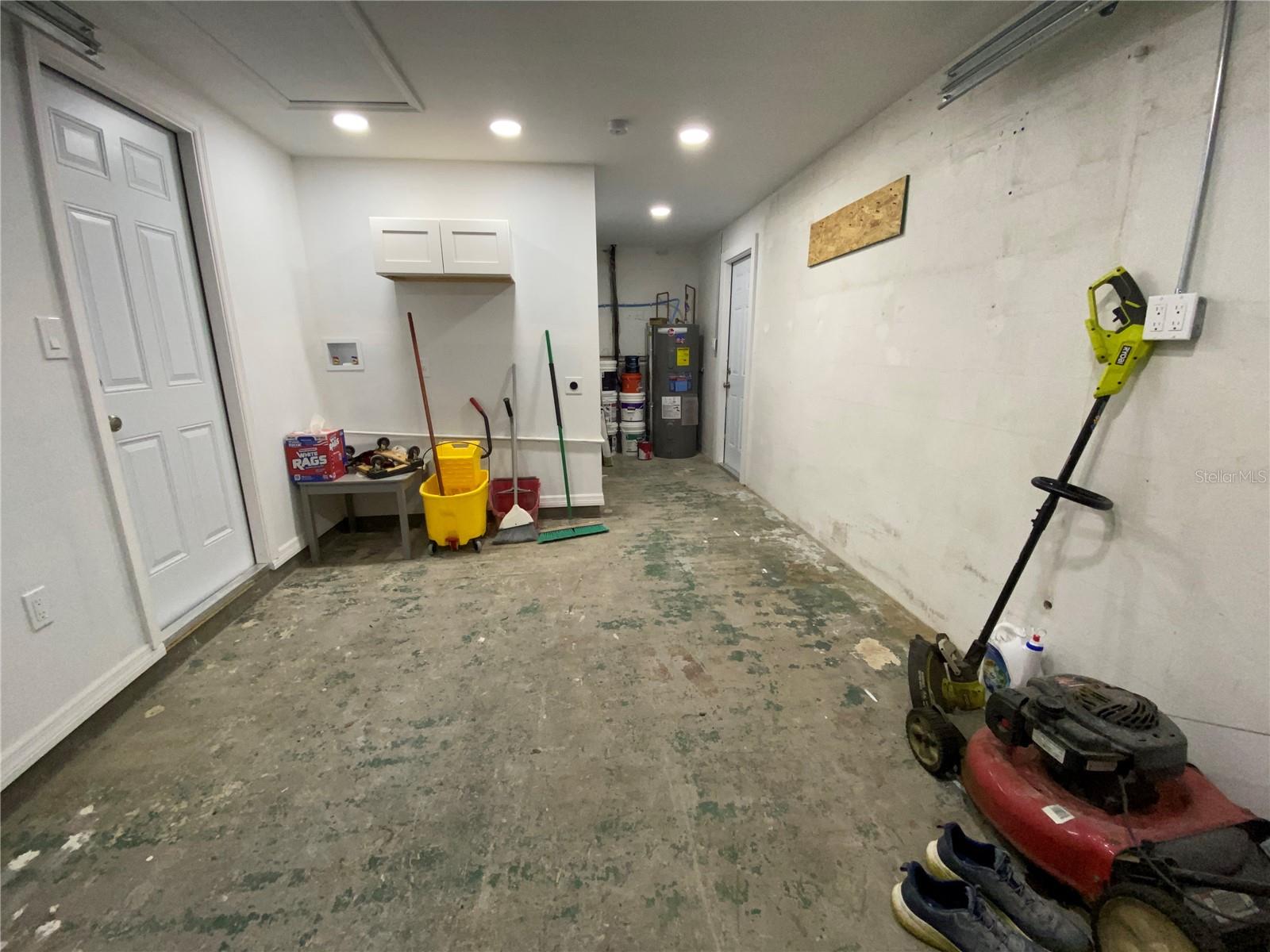 Laundry hookups in garage