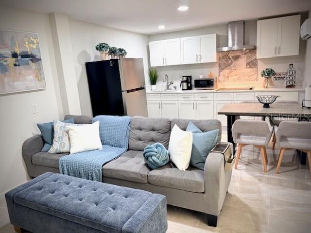 Downstairs Unit 2 Living Area/ Kitchen