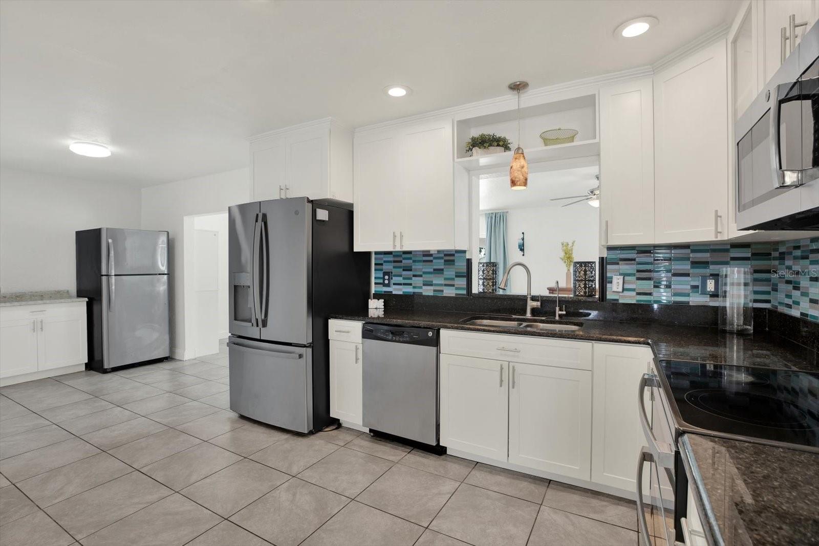 Large eat in kitchen, open to family room.