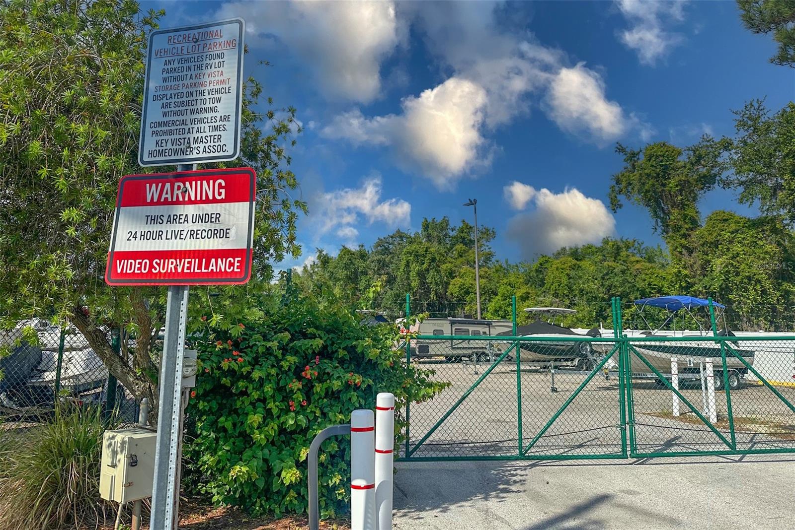 Community RV and boat parking & storage